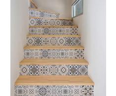 Ambiance Sticker 2 Pegatinas Adhesivas para escaleras, Azulejos de Cemento, Pegatinas para contramarca, baldosas, 15 x 105 cm, 2 Tiras