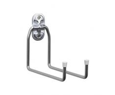 Sauvic 01518 GANCHO MULTIUSO DOBLE CORTO, Acero, 18x2x12 cm
