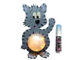 Petra s Manualidades (News a de lkz4320Â F Juego de Manualidades, leuchti de Gato, como Hucha o luz Nocturna, Incluye Bola acrÃ­lica yÂ âÂ Color Satinado