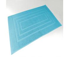 Douceur dIntérieur - 1800512, Tapete De Bano, 50 X 85 Cm, Vitamine, Felpa 1000G Liso, Azul