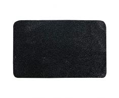 MUD STOPPER Worsley Alfombra de Ducha Tacto Muy Suave, Lavable a máquina, Alfombrilla Antideslizante para el hogar y la Oficina â 100% poliéster â Grafito, Gris, 40x60cm