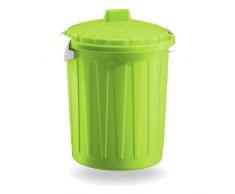 Blim Redonda Basura Papelera con Tapa, 26 x 32 cm, 8 L, ácido Verde