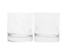Creative Tops 5233350 - Juego de dos vasos de whisky grabados, transparente