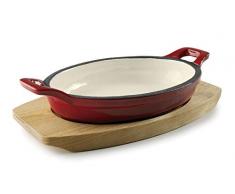 Lacor 25850 Cacerola Oval, Aluminio, Rojo Degradado, 217x15 cm