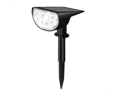 AKTIVE 61533, Foco led Exterior solares estaca, Luz Continua Entre 6 y 8 Horas, 16 Leds, de 70-75 Lumen, 6 Colores, Impermeable, farolas solares, Luces solares led Exterior