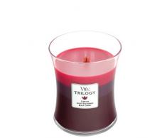WoodWick Trilogy vela perfumada mediana en forma de reloj de arena con Pluswick Innovation, Bayas maduras