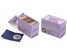 Wesco Bang en la Caja de almacenaje Plegable para Puerta en Relieve de Pollo Groovy 30 CD/DVD