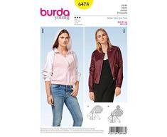 Burda patrón 6478 Chaqueta, Papel, Color Blanco, 19 x 14 x 0,5 cm