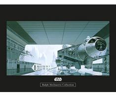 Komar Wandbild Von Star Wars Classic RMQ Hangar Shuttle | Kinderzimmer, Jugendzimmer, Dekoration, Kunstdruck | ohne Rahmen | WB141-40x30 fotomural, carbÃ³n