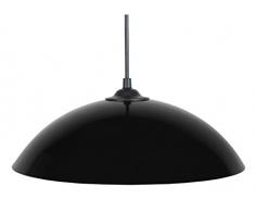 Tosel 10658 Demi Lune - Lámpara colgante de acero, negro, E27, 40 W, 230 V