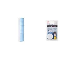 Tatay 4480000 - Armario Auxiliar De Baño Vertical con 3 Puertas Y 5 Repisas + 4489901 - Kit De Adhesivo + Bases para Fijación Sin Taladro De Armarios De Baño