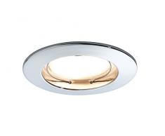 Paulmann 928.29 Interior 7W Cromo - Punto de luz (Interior, Empotrada, Alrededor, LED, Blanco cálido, IP44)
