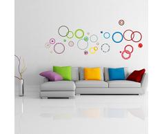 Adhesivo Decorativo para Pared, diseÃ±o de cÃ­rculos, Multicolor