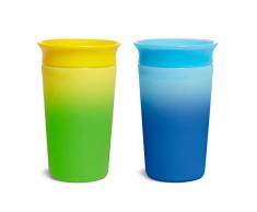 Munchkin Vaso Aprendizaje para BebÃ© y NiÃ±os PequeÃ±os, Set de Vasos 360Â°, Vaso Antiderrame Libre de BPA para BebÃ©s a Partir de los 12 Meses, Apto para Lavavajillas, Lote de 2 x 266Â ml, Amarillo/Azul