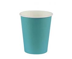 Le Mantel de la Table 73392H 12 Vasos de cartÃ³n 25 cl, Color Azul Pato