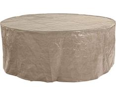 Polytuf Funda para Muebles de jardÃ­n de Servicio Medio, Color Beige Neutro, Apta para Mesa Redonda y Silla (75 x 190 x 190 cm)