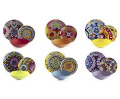 Excelsa New Delhi - Juego de platos de 18 piezas, porcelana