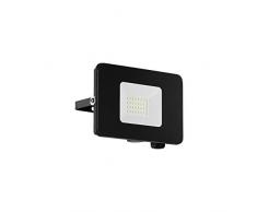 EGLO FAEDO 3 Aplique de pared para exterior Negro SMD LED Module LED 20 W A+ - Iluminación al aire libre (Aplique de pared para exterior, Negro, Aluminio, Vidrio, IP65, I, Transparente)