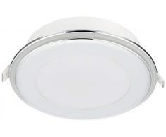 Trio Leuchten Aura 652410106 - Foco led empotrable (plástico cromado, incluye bombilla LED de 10 W)