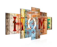 Runa Art 502851a - Cuadro de Pared (200 x 100 cm, Lienzo de Fieltro, tamaÃ±o XXL, 5 Piezas, Fabricado en Alemania, Listo para Colgar), Color Rojo