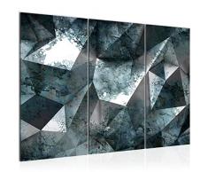 Runa Art 3D Efecto Cuadro Decorativo para Sala XXL Azul Abstracto Espejismo 120 x 80 cm 3 Piezas DecoraciÃ³n de Pared 506531b