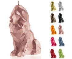 Candellana Hecho a Mano Lion Low-Poly Vela de Regalo - Divertida - Vela Decorativa - Decoración del Hogar - Regalos para Amigos - Mecha de Algodón - Tiempo de Quemado 74h - Vela Rose Gold