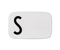 design letters Fiambrera, Blanco/Negro, 18 cm