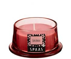 Spaas - Vela perfumada en Cristal bajo (Cera de parafina, 92 x 48 mm), Color Rosa