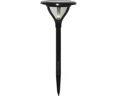 Star Mervia - Lámpara solar (metal, 34 x 16 cm), color negro