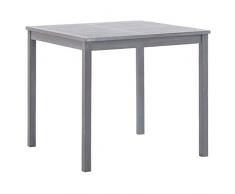 vidaXL Mesa de jardín Gris 80 x 80 x 74 cm Madera de Acacia Maciza