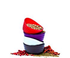 Silicon Zona SZ 408153 Cocina Herramientas Rimple Dip würze Taza de 4 Unidades, Silicona, Multicolor, 1,12 X 1,12 X 1,12 cm