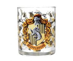 SD toys Vaso Cristal Logo Hufflepuff Harry Potter, Color Cranberry, Talla Ãºnica (8435450251573)