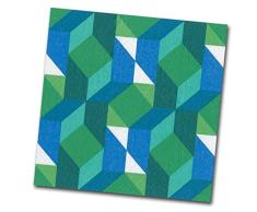 Caspari Inc. TeorÃ­a del Color servilletas (Pack de 20, Papel, Verde, 16,5Â x 16,5Â x 3Â cm