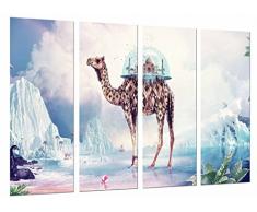 Poster Fotográfico Paisaje Futurista, Subrealista Animal Camello Lago, Agua Tamaño total: 131 x 62 cm XXL