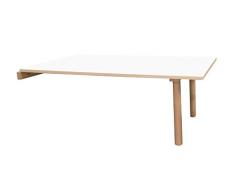 Mobeduc 600501AH230 - Mesa infantil abatible, 120 x 65 cm, talla 0, madera, color haya y blanco