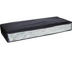 mondex eve733Â âÂ 01Â Funda de Almacenamiento bajo Cama con Ventana Tejido/plÃ¡stico Negro 25Â x 16Â x 2Â cm
