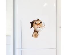 Ambiance Sticker Pegatinas Adhesivas Efecto 3D con diseÃ±o de Gato â DecoraciÃ³n de Pared â 25 x 20 cm