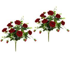 Ramo de Rosas Artificiales de Seda para decoración de Bodas