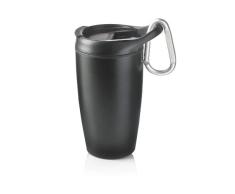 XD Design XDP432311 - Taza Termo (antigoteo, con mosquetÃ³n), Color Negro