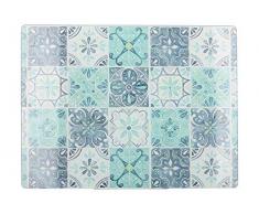 Creative Tops C000329 - Protector de vidrio para encimera/encimera con diseño de azulejos, flotante