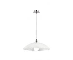 Ideal Lux Lana SP1 D50 - Lámpara (Interior, Color blanco, Transparente, Vidrio, Metal, IP20, Sandblasted)
