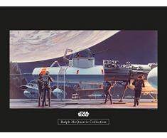 Komar Wandbild Von Star Wars Classic RMQ Yavin Hangar | Kinderzimmer, Jugendzimmer, Dekoration, Kunstdruck | ohne Rahmen | WB166-40x30 fotomural, carbÃ³n