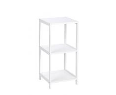 Wenko Oslo Estantería con 3 Repisas, Madera, Blanco, 36x36x76 cm