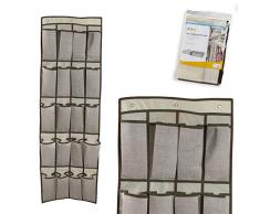 Dcasa Colgar 16 Departamentos Zapateros-Accesorios de almacenaje de Armario ArtÃculos para el hogar Unisex Adulto, Beige, 44x135cm-16 dptos