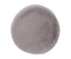 GÃ¶zze - GÃ¶zze CojÃ­n de pelo sintÃ©tico, CojÃ­n para silla, Pelo sintÃ©tico, PoliÃ©ster, Ã 38 cm - Plateado