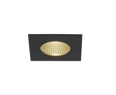 Slv Negro luminaria empotrable PATTA/Iluminación para Paredes, Caminos, lámpara de jardÃn, proyector de Techo / IP20/IP65 3000K 11 W 910lm Aluminio 38 Grados