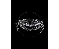 Komar Wandbild Von Crab Black | Poster, Bild, Wohnzimmer, Schlafzimmer, Dekoration, Kunstdruck | ohne Rahmen | P080D-30x40 fotomural, Negro, Blanco