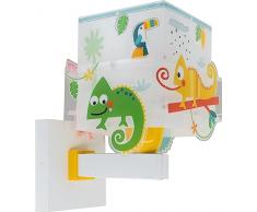 Dalber Lámpara aplique de pared infantil Happy Jungle Camaleón animales jungla