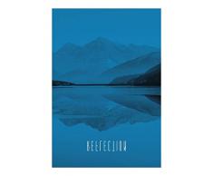 Komar Wandbild Von Word Lake Reflection Blue | Poster, Bild, Wohnzimmer, Schlafzimmer, Dekoration, Kunstdruck | ohne Rahmen | P086C-50x70 fotomural, Blau, WeiÃ, Schwarz