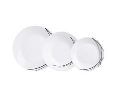 Arcopal Vajilla de Vidrio Opal Extra Resistente para 6 Personas, 18 Piezas, Sin BPA
